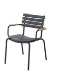 RECLIPS Dining Chair - Bamboo Armrests - Clay