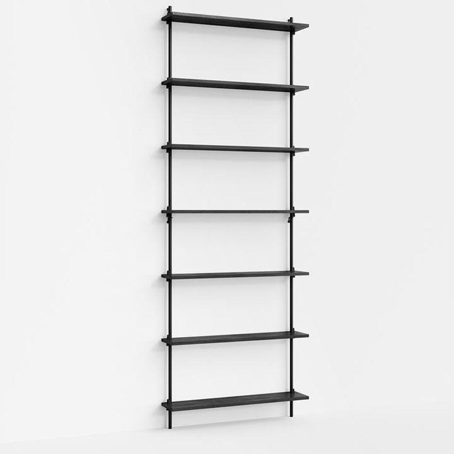 Moebe Wall Tall Shelf System - Black