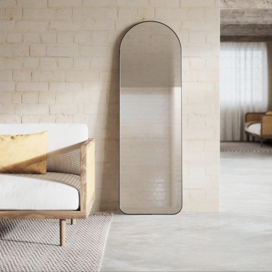 Hubba Arched Leaning Mirror - Black