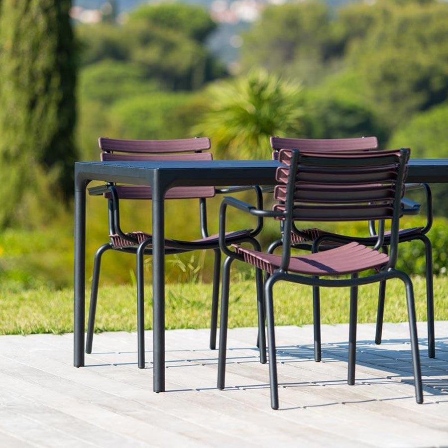 FOUR Indoor/Outdoor Table Black Aluminium Frame - Stacks Furniture Store