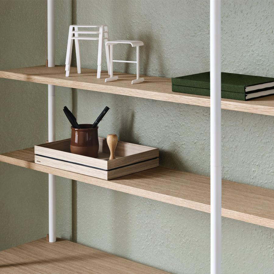 Moebe Wall 4 Shelf System - Oak