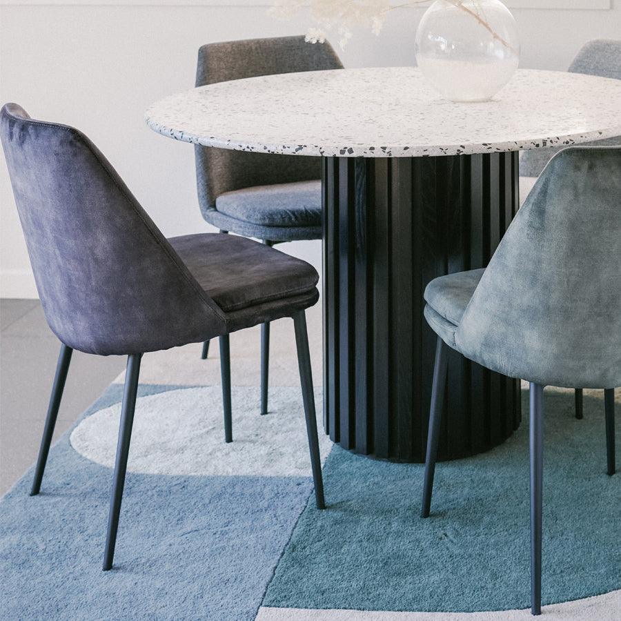 Monaco velvet dining chair in moss green - Stacks Furniture Store