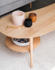 Oslo Kidney Coffee Table with Shelf