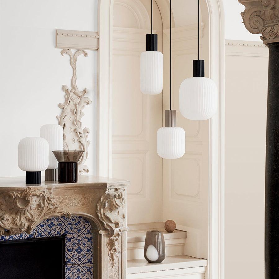Tall Lolly Ceiling Lamp - Black + White