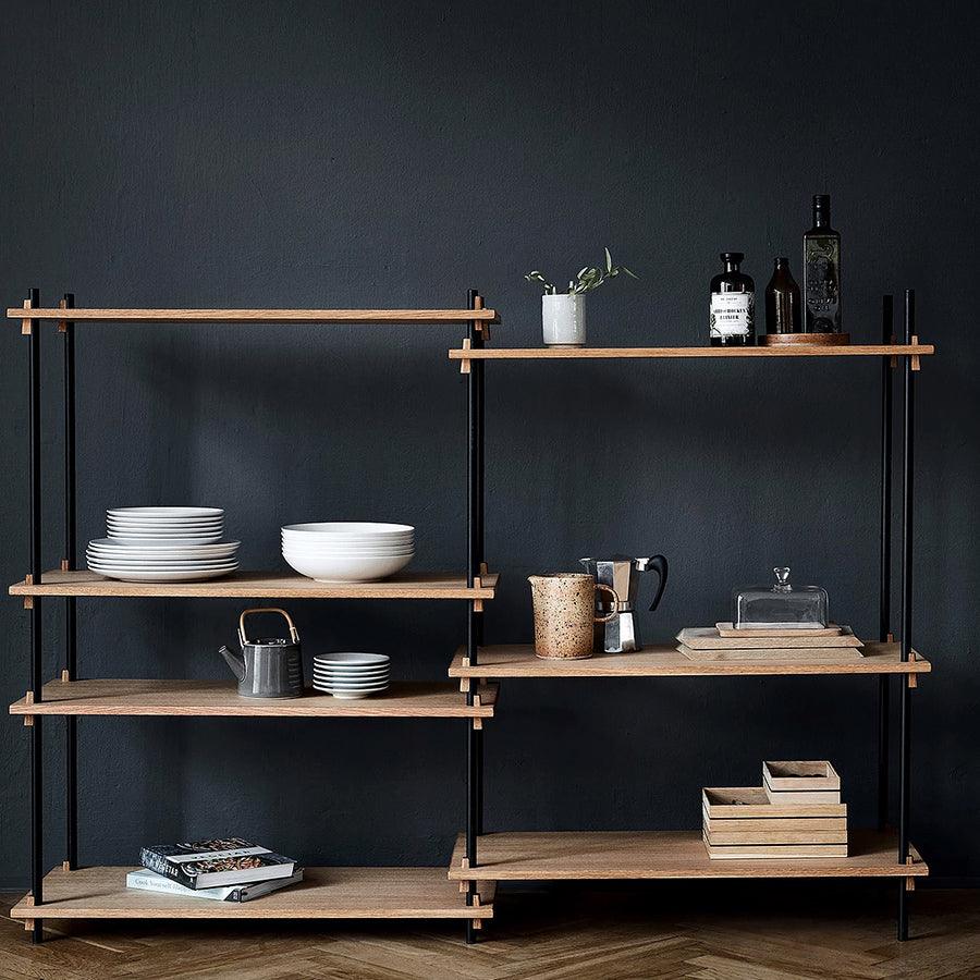 Moebe Shelving System - Low Oak