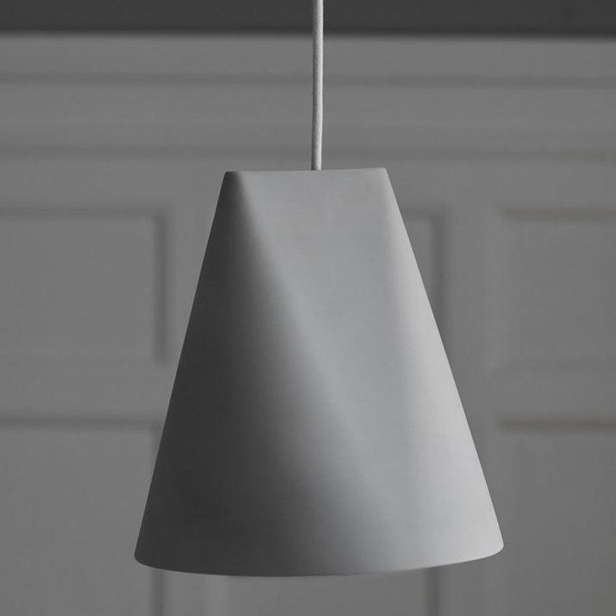 Moebe Ceramic Pendant Wide - Light Grey