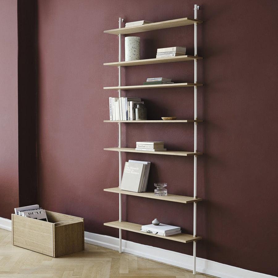 Moebe Wall Tall Shelf System - Oak B