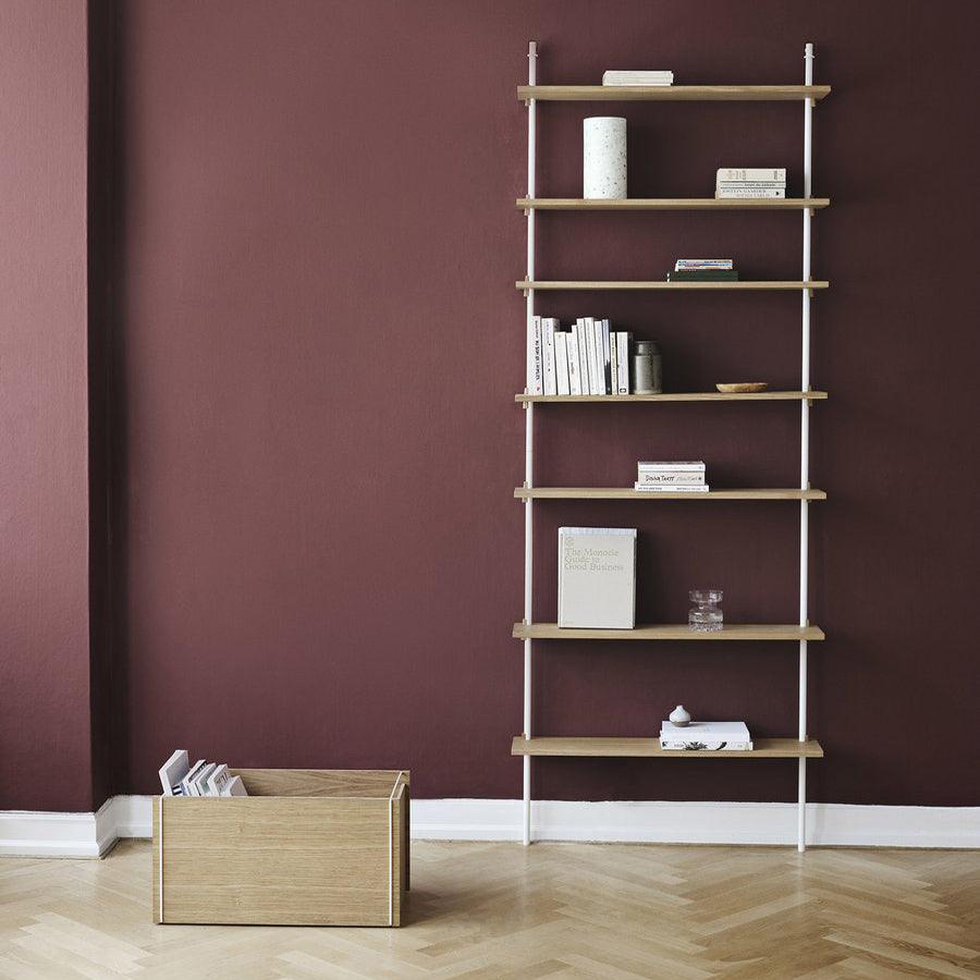 Moebe Wall Tall Shelf System - Oak B