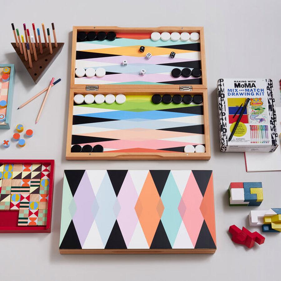 MoMa Design - Colourful Backgammon Set