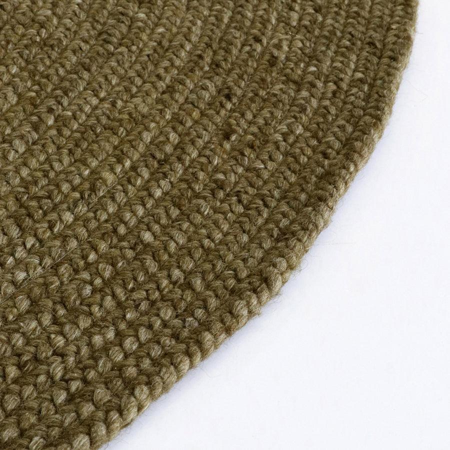 Tairua Round Rug Large - Moss Green