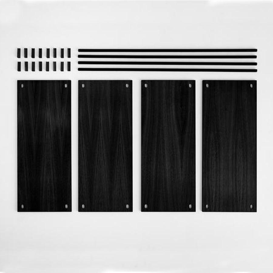 Moebe shelving black medium disassembled