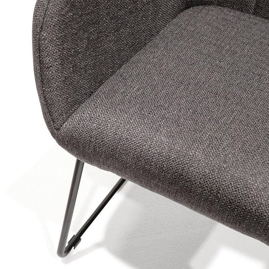 Folio fabric dining chair - charcoal fabric detail