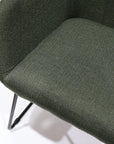 Folio Dining Chair - Green. Sleigh legs.