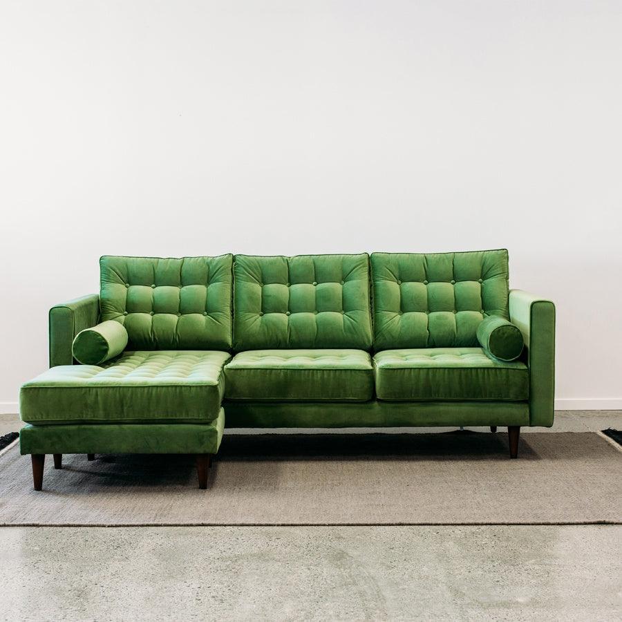 Monterey modular sofa with reversible chaise in cleo fern

