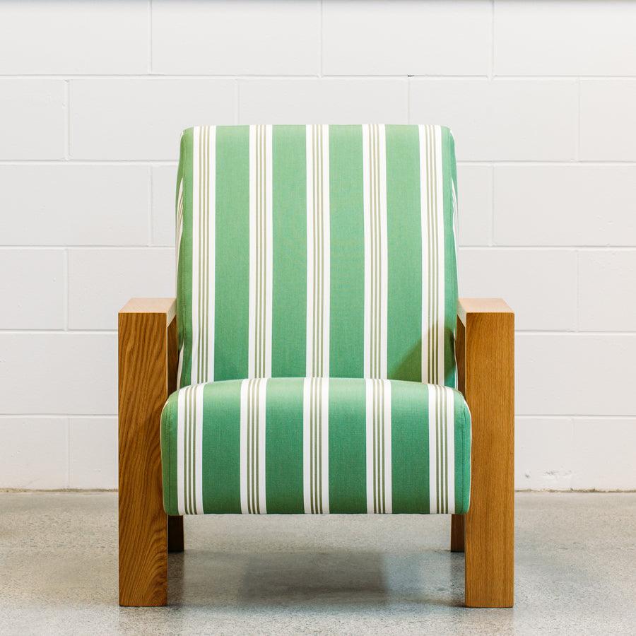 Mogambo armchair in regatta stripe clover