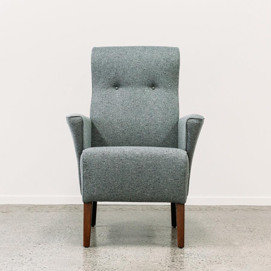 Lily armchair in akito steel