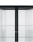 Kaihu Fluted Glass Highboard - Black Oak