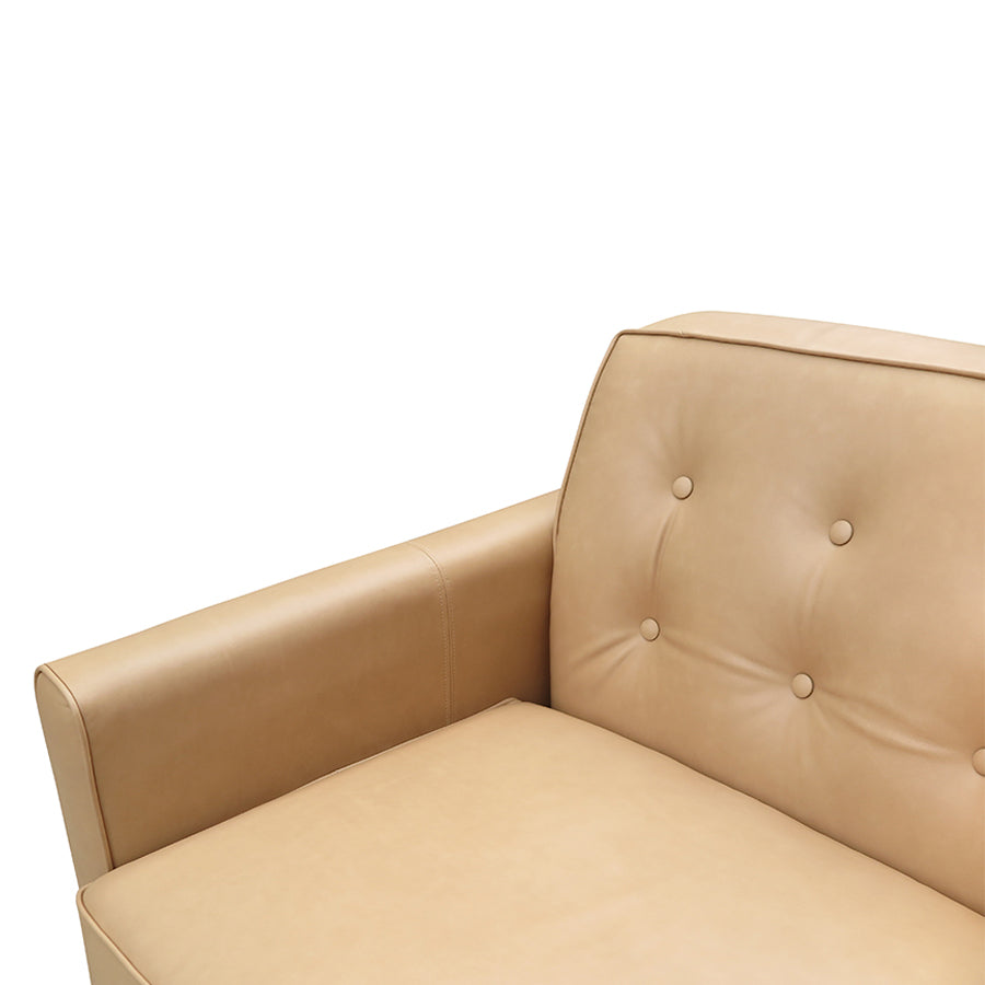 Ventura leather 2.5 Seat Sofa - Coronet Camel