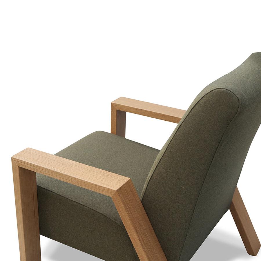 Mogambo armchair in octavius olive