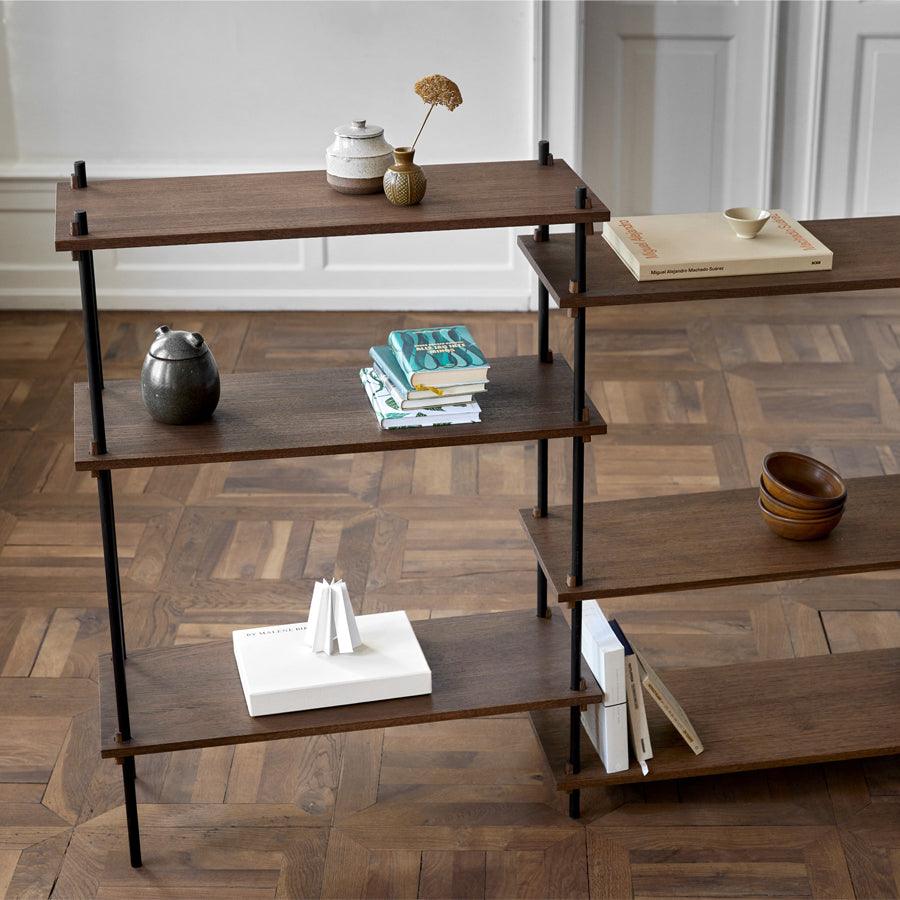 Moebe Shelving System - Low Walnut
