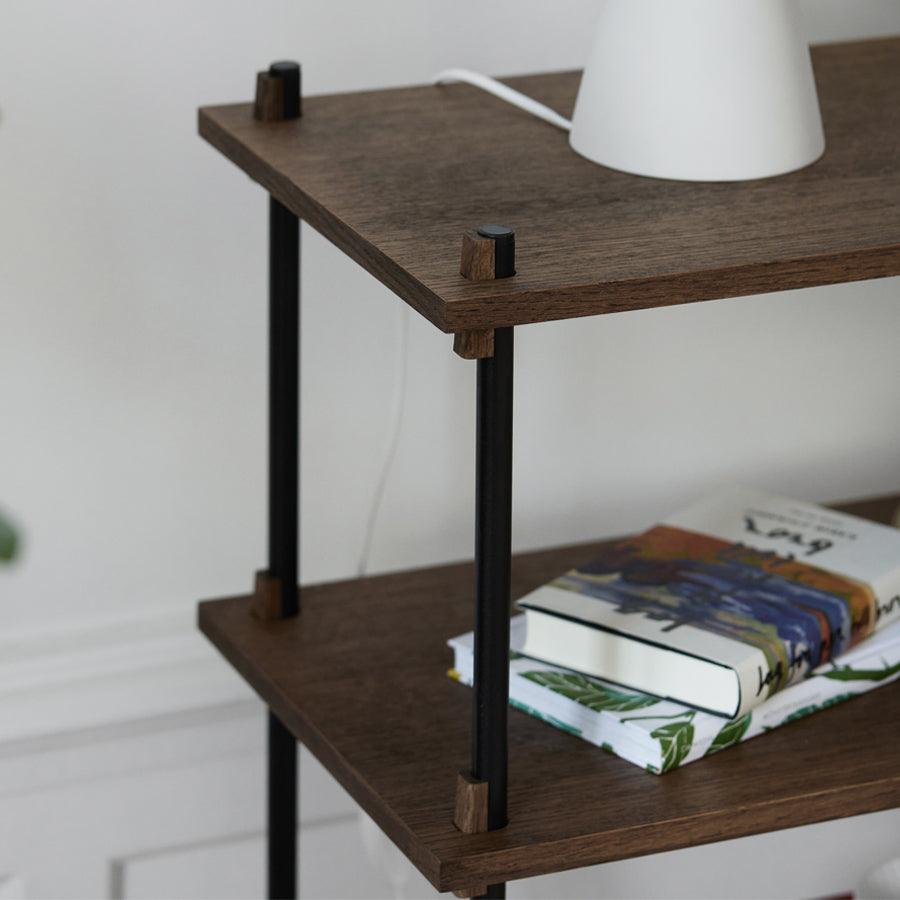 Moebe Shelving System - Medium Walnut - Stacks Furniture Store