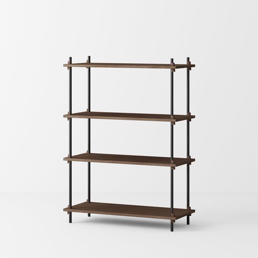 Moebe Shelving System - Medium Walnut - Stacks Furniture Store