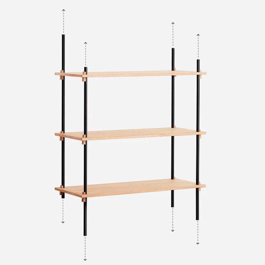 Moebe Shelving System - Low Oak
