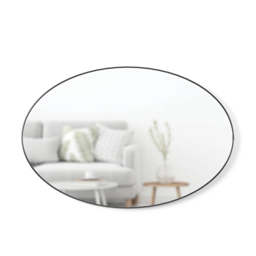 Hubba Mirror Oval - Titanium - Stacks Furniture Store
