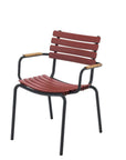 RECLIPS Dining Chair - Bamboo Armrests - Paprika 