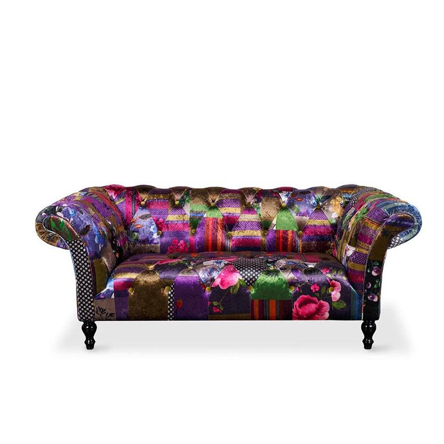 Patchwork loveseat sofa - Stacks Furniture Store