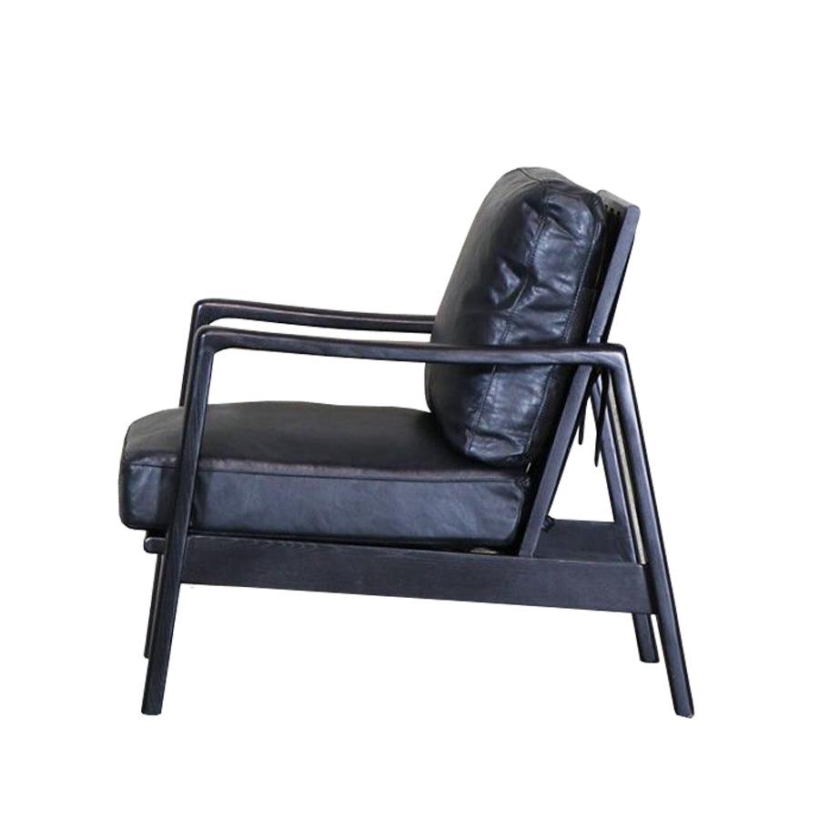 black leather armchair 