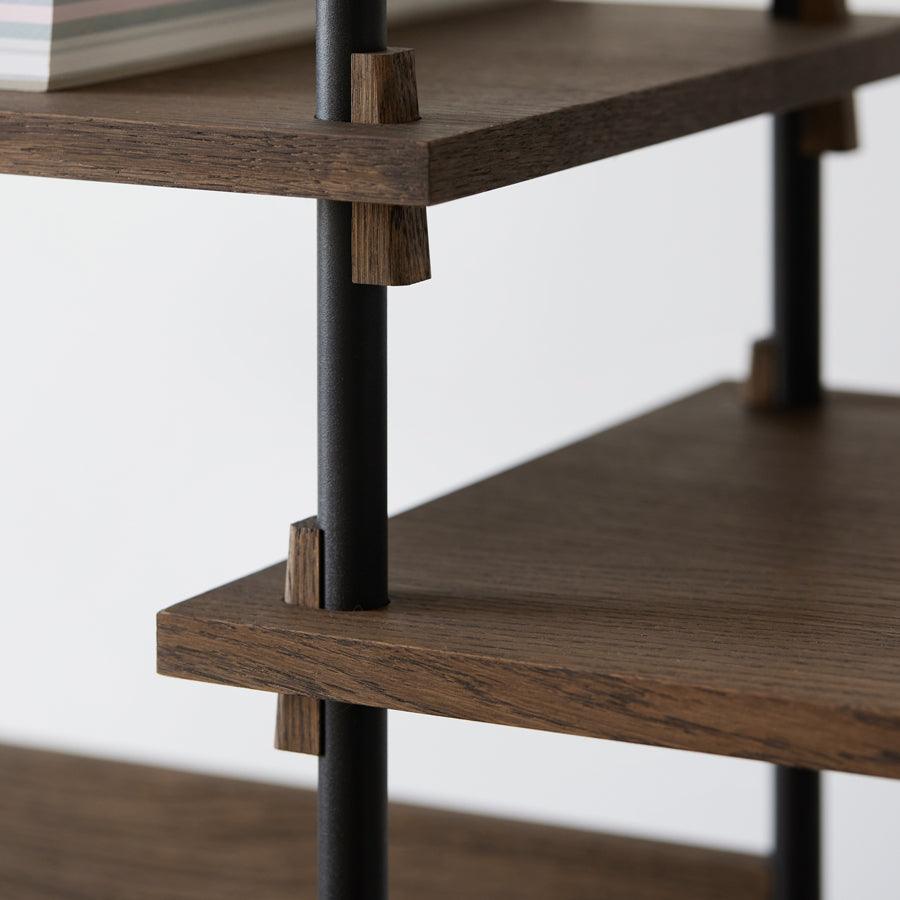 Moebe Wall Tall Shelf System - Walnut