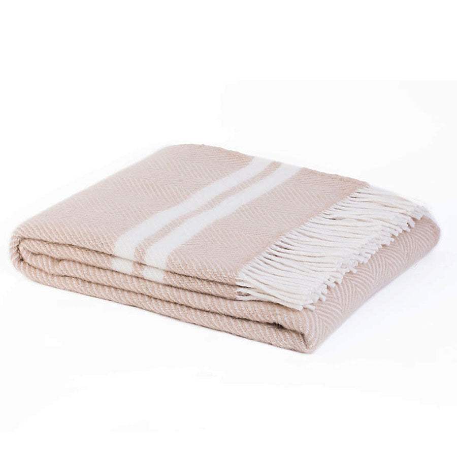 Scalloway shetland throw - fawn - Stacks Furniture Store