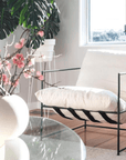 Laurel armchair in white - Stacks Furniture Store