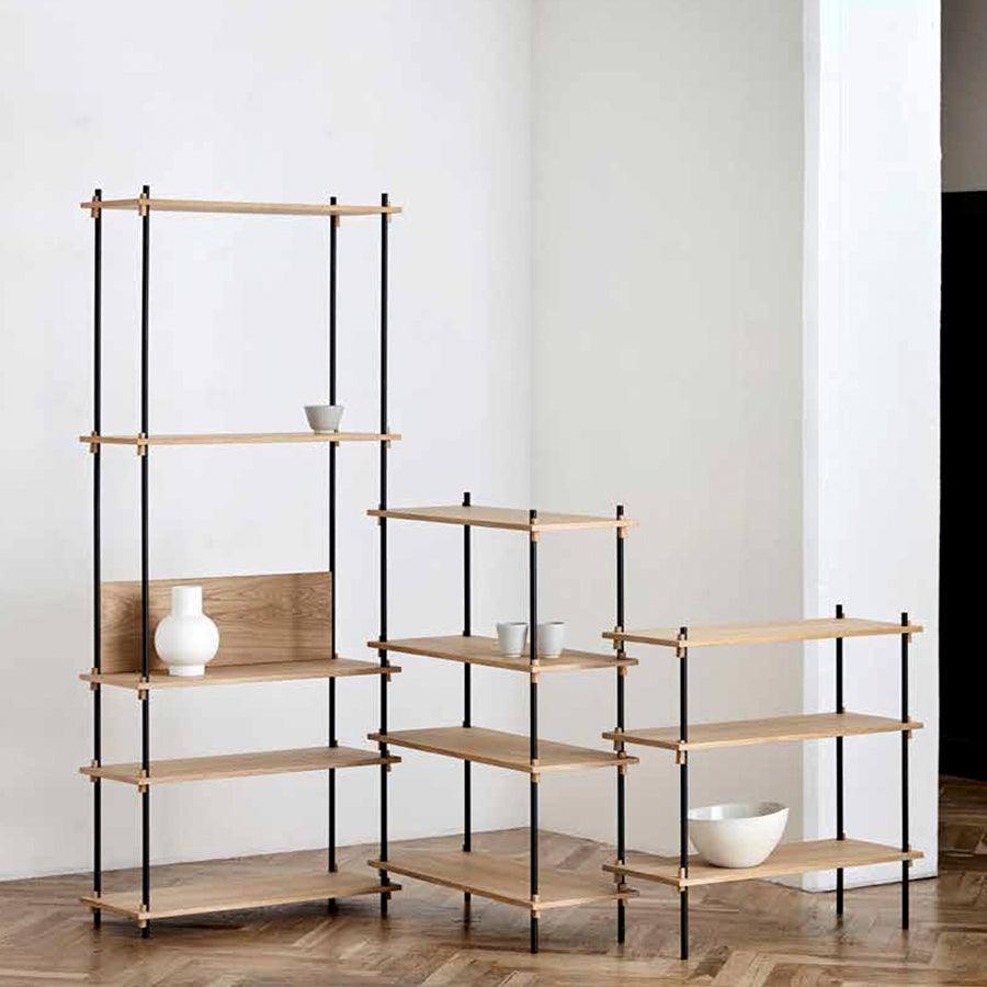 Moebe shelving medium oak + large system