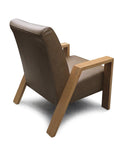 Mogambo leather armchair in coronet olive