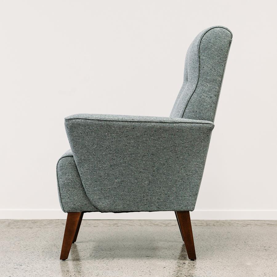 Lily armchair in akito steel