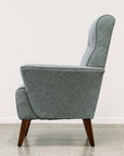Lily armchair in akito steel