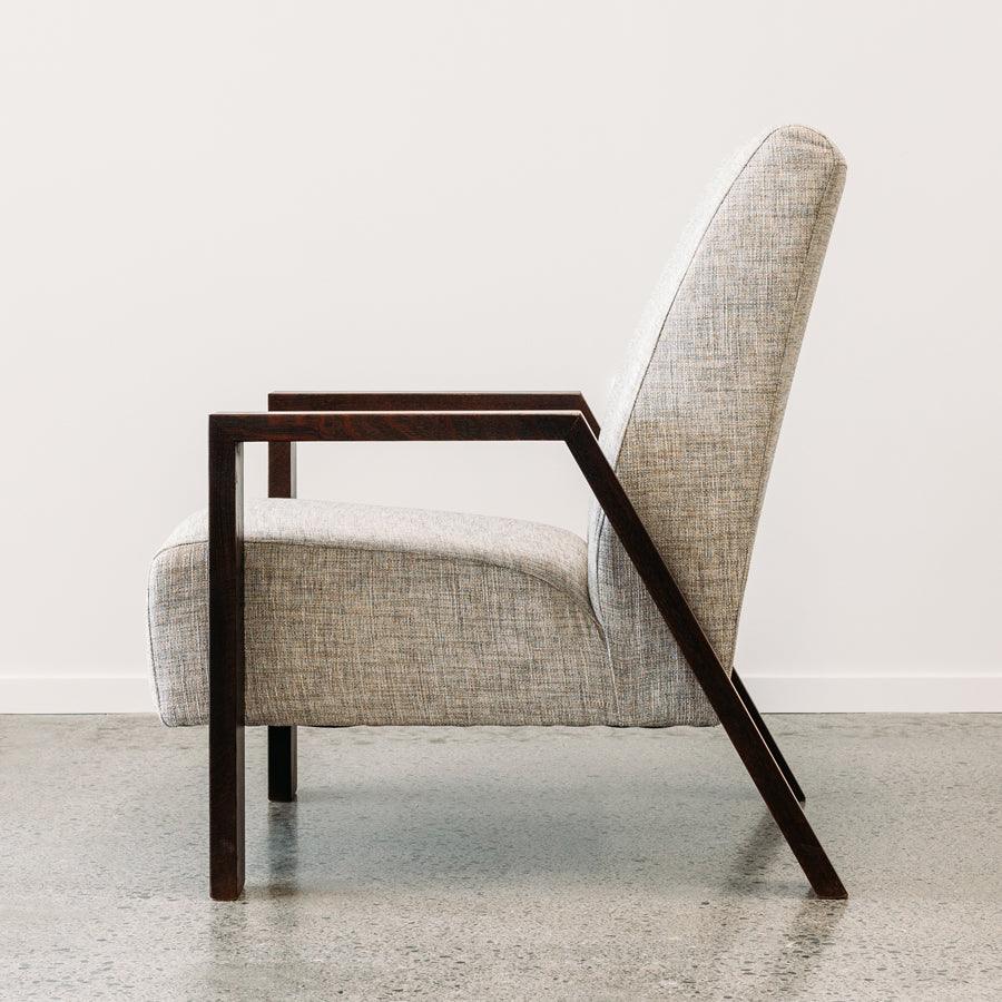 Mogambo armchair in nixon ash
