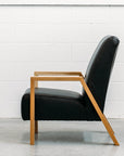 Mogambo leather armchair in settler black