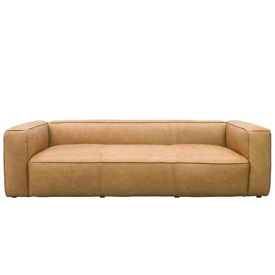leather sofa in camel Italian leather