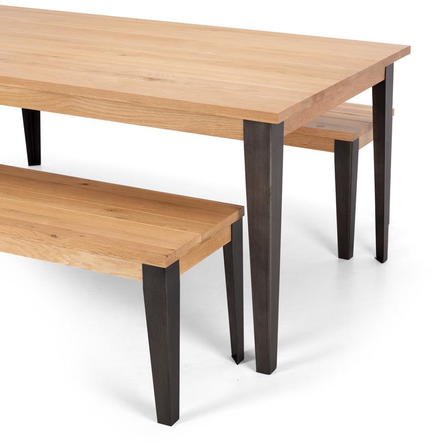 Karel Oak Dining Table + Bench
