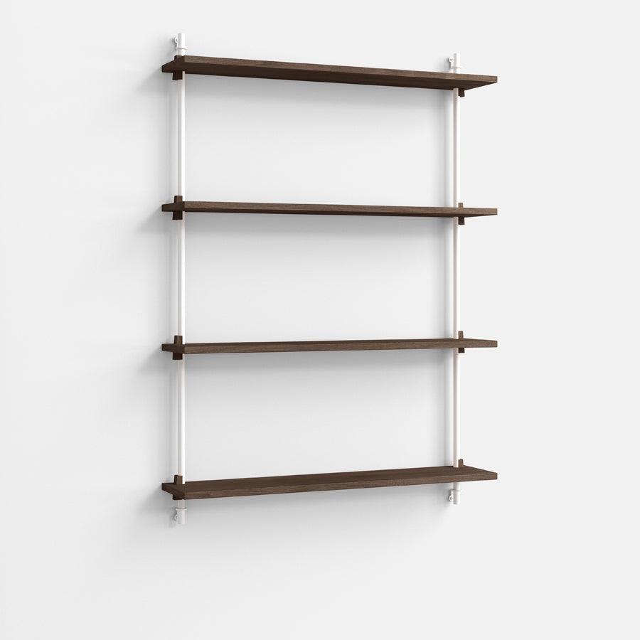 Moebe Wall 4 Shelf System - Walnut