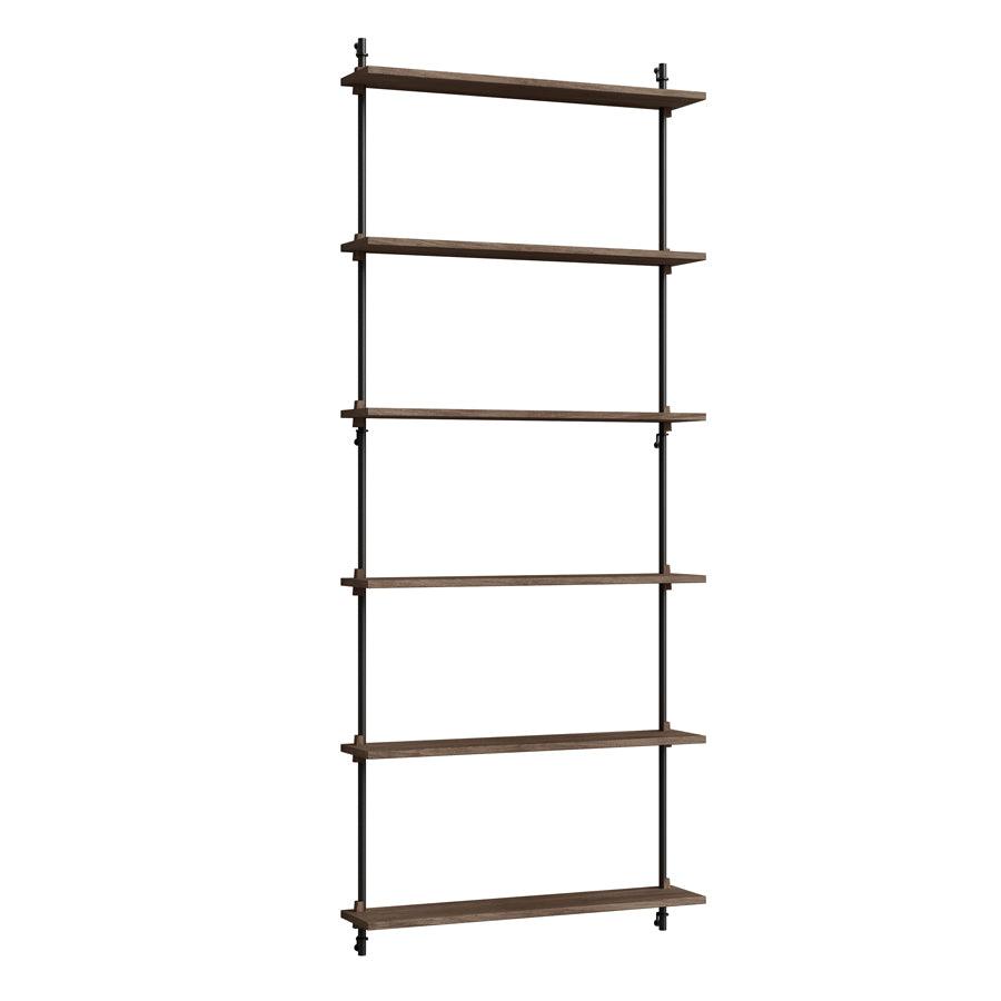 Moebe Wall Tall Shelf System - Walnut