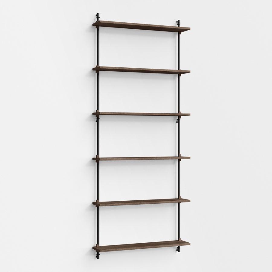 Moebe Wall Tall Shelf System - Walnut