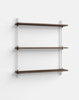 Moebe Wall 3 Shelf System - Walnut
