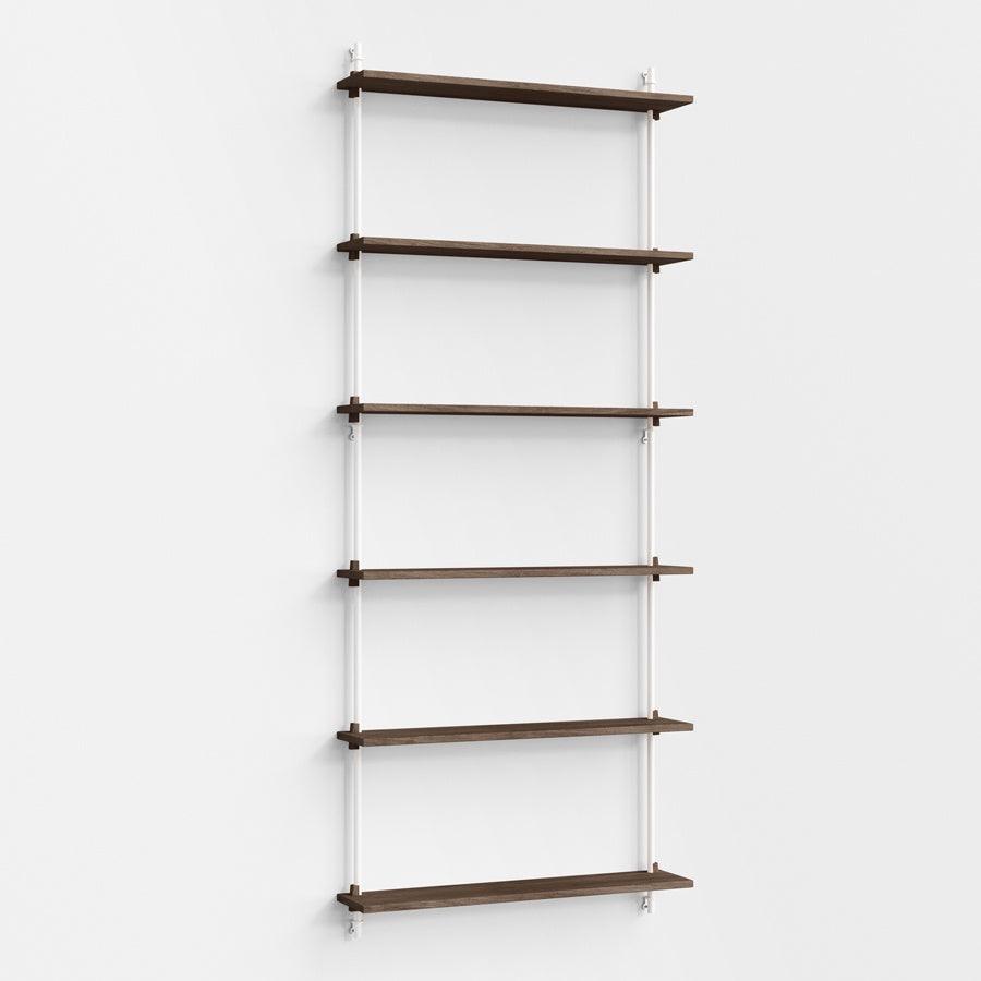 Moebe Wall Tall Shelf System - Walnut