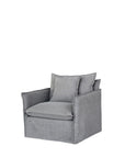 Chantilly slipcover armchair in charcoal