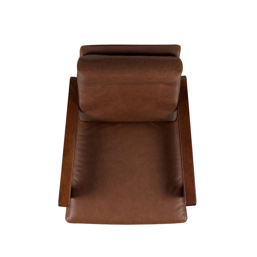 Felix Swivel Leather Armchair - Oxford Tan