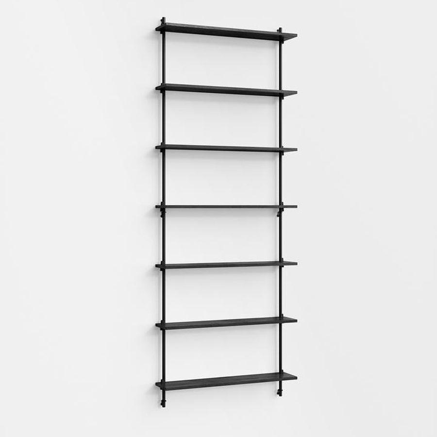 Moebe Wall Tall Shelf System - Black